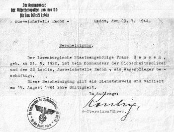 Koschig s certificate